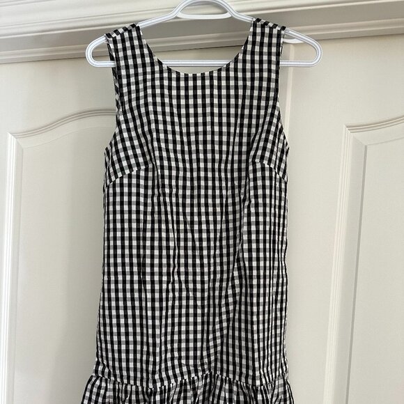 J. Crew Black & White Gingham Shift Dress - Picture 2 of 7